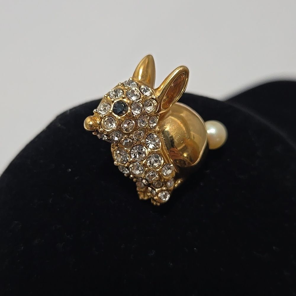 Crystal Rabbit Brooch - Picture 2 of 7